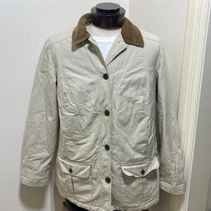 L.L. Bean Jacket Womens Medium Barn Coat Field Chore Quilted Thinsulate Corduroy